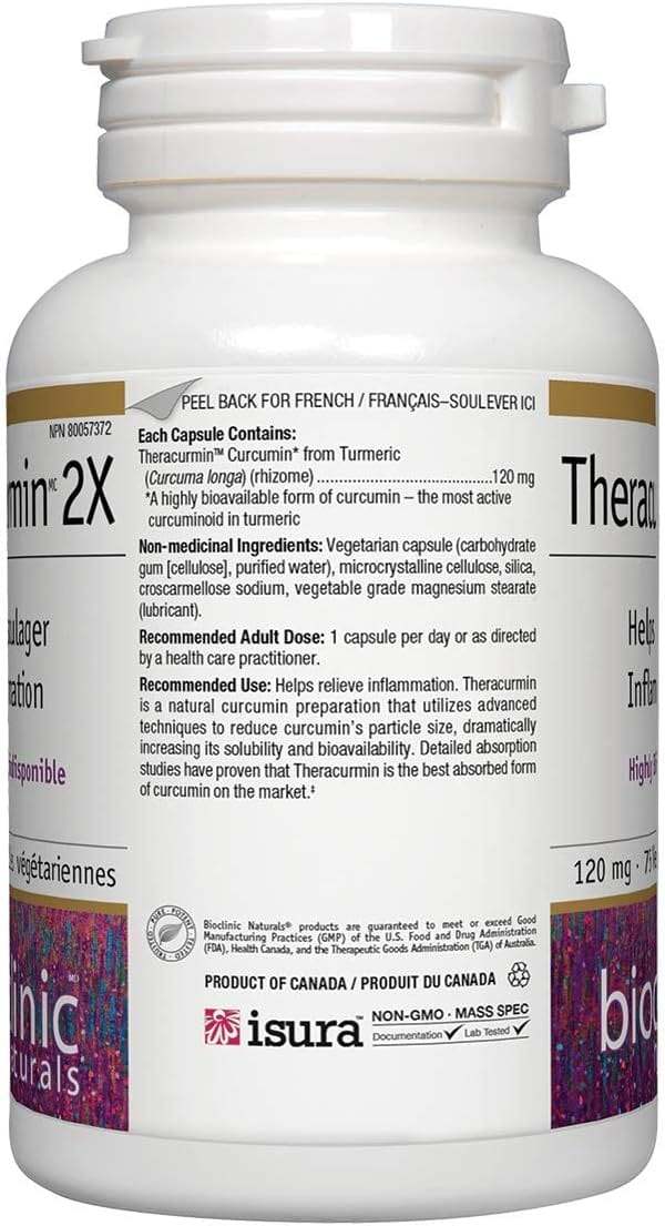 Theracurmin 2x 75 VEG -doppen - Bioclinic Naturals