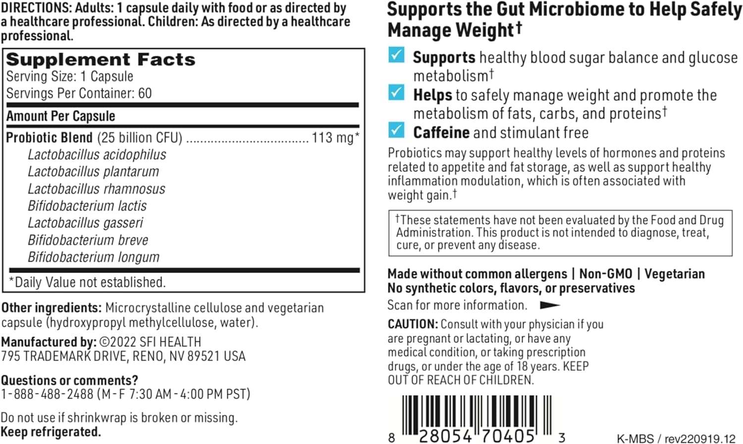 THER -BIOTT METABOLIC Formula, 60 kapsul - Klaire Labs (SFI Health)