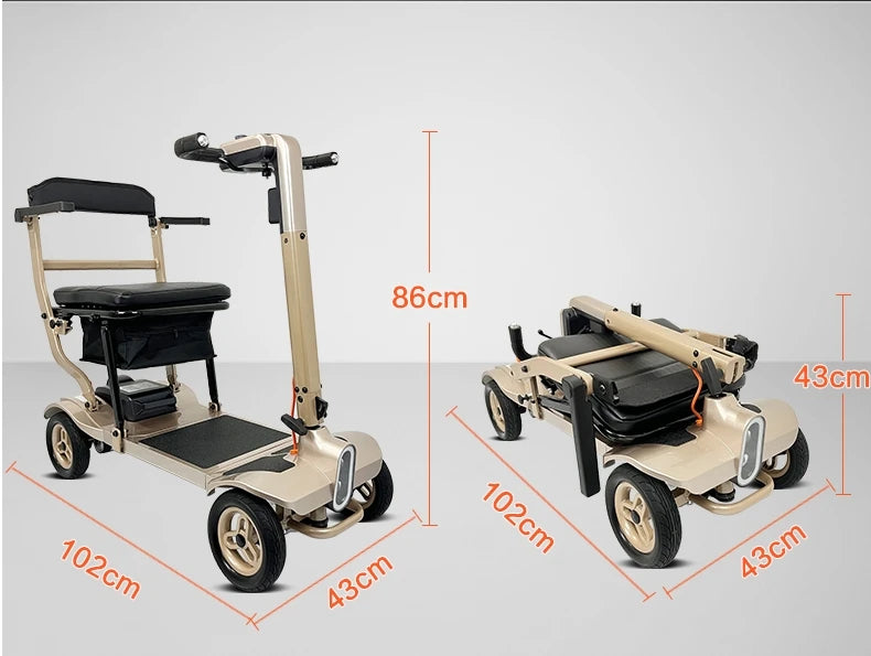 Welzo All-Terrain Portable Folding Ultra-Light 15KG Electric Mobility Scooter