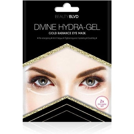 BEAUTYBLVD Devine Hydra-Gel Gold Radiance Eye Mask Pack - Re-energize, Tighten, Hydrate, and Soothe