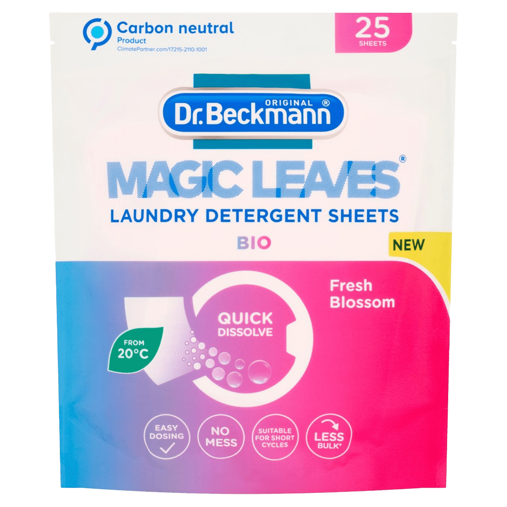 Dr. Beckmann Magic Leaves Laundry Detergent Sheets Bio Pack of 25 - welzo