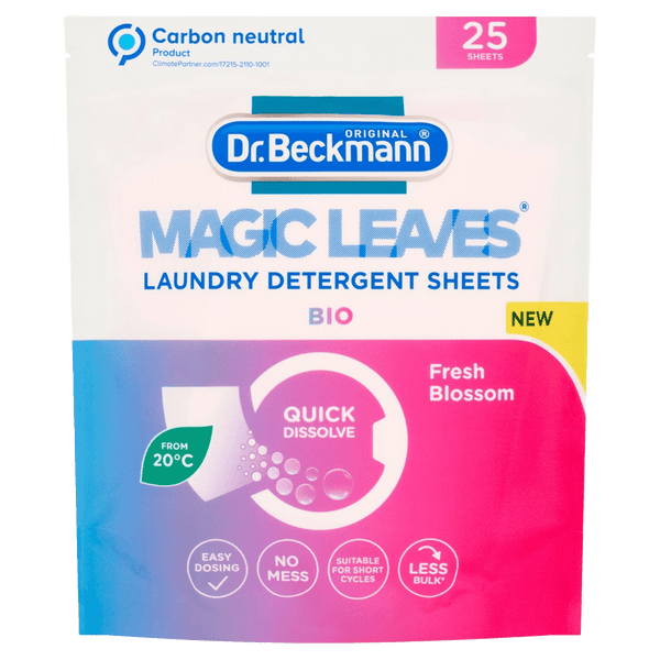 Dr. Beckmann Magic Leaves Laundry Detergent Sheets Bio Pack of 25 - welzo