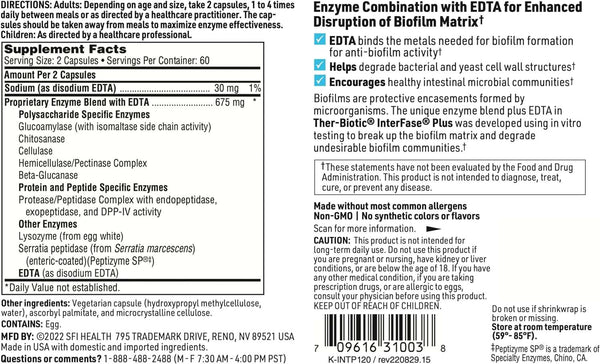 Ther-Biotic InterFase™ 60 Veg Caps - Klaire Labs  (SFI Health)