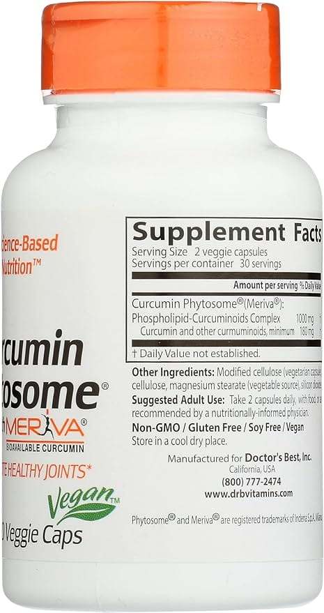 Curcumin fytosome met meriva 500 mg, 60 capsules - dokter's beste