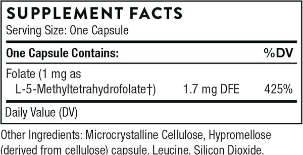 5 -mTHF metüülfolaat - (5 mg) 60 köögivilja korgid - okas