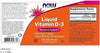 Vitamina líquida D3 60ml - Ahora alimentos