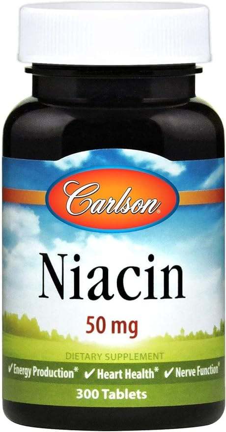 Niacinas 50 mg 300 tablečių - „Carlson Labs“