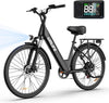 Mountain Bike elettrica da città/mountain bike per adulti da 26", batteria rimovibile da 36 V 13 Ah, motore da 250 W, 7 velocità, display LCD, sospensione anteriore, autonomia fino a 80 km
