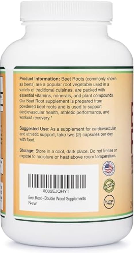 Racine à double betterave en bois - 210 x 500 mg de capsules