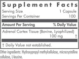 Adrenal Cortex - 100 Capsules - Nutricology / Allergy Research Group
