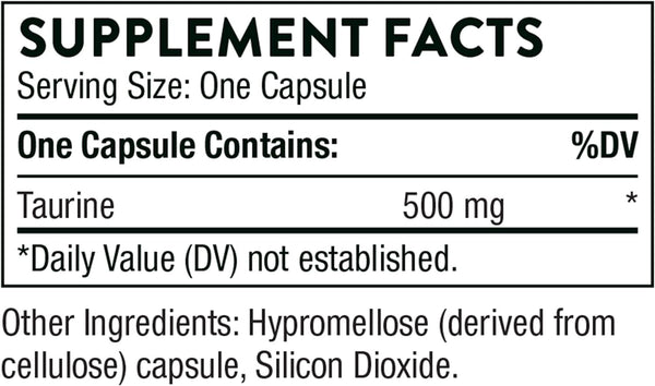 Taurine, 90 Veggie Caps - Thorne Research