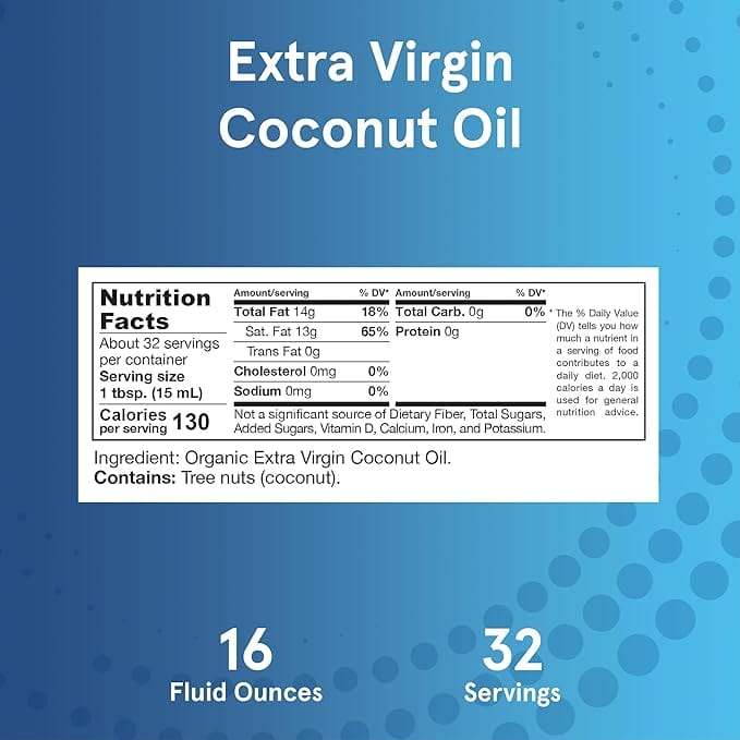 Organic Extra Virgin Coconut Oil, Expeller Pressed, 473g Jarrow