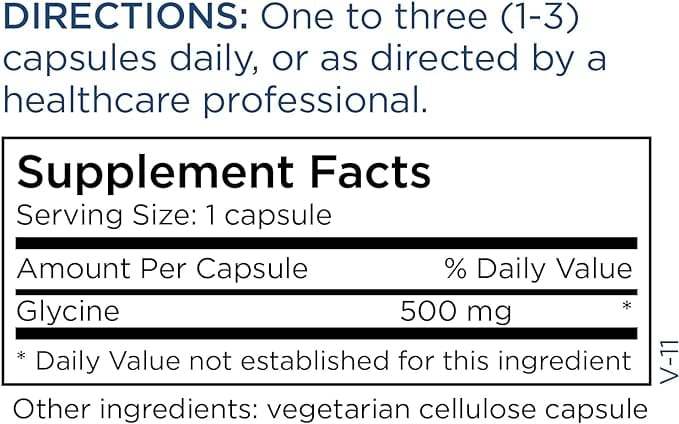 Glicin (250 kapsula) - Metaboličko održavanje