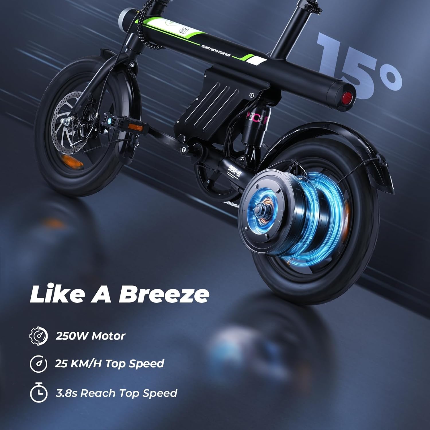 Ebike per bici elettriche premium con display LCD, motore da 250 W, batteria a 36 V e cablaggi impermeabili - 25 km/h