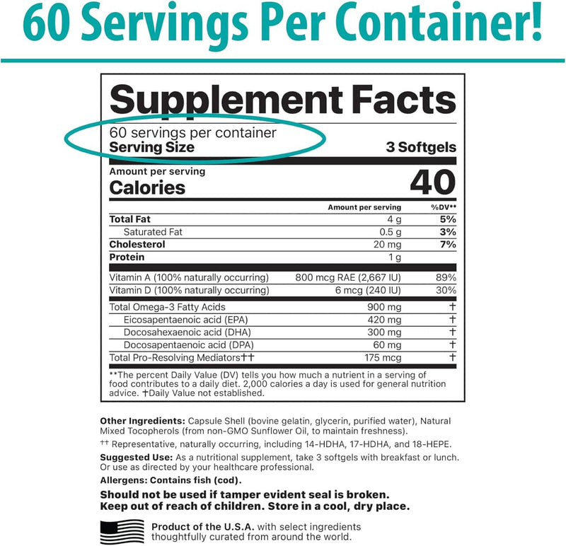 Alaskan Cod Liver Oil (CLO) - 180 softgels - Jigsaw Health