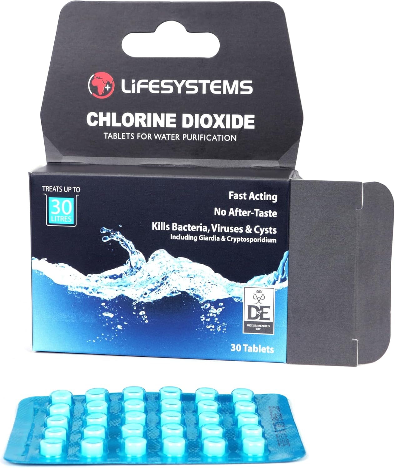 Lifesystems Chlorine Dioxide Water Purification Tablets Pack of 30