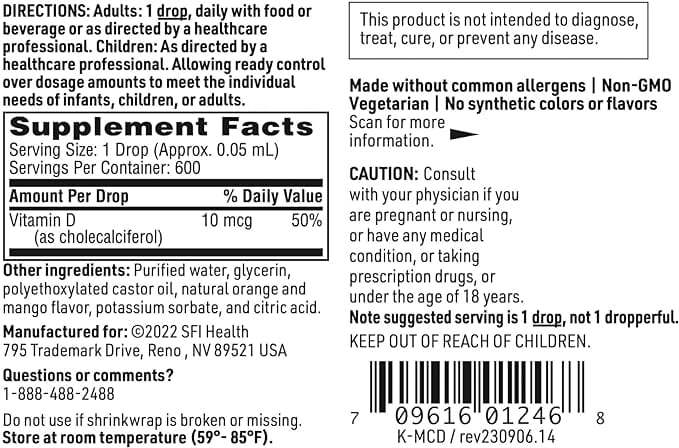 Micelliseret vitamin D3 400 IU, 30 ml - Klaire Labs (SFI Health)