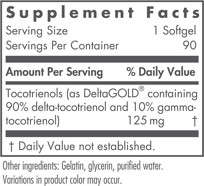 Delta -Fração Tocotrienols, 125mg, 90 géis - Grupo de Pesquisa de Nutricologia / Allergia