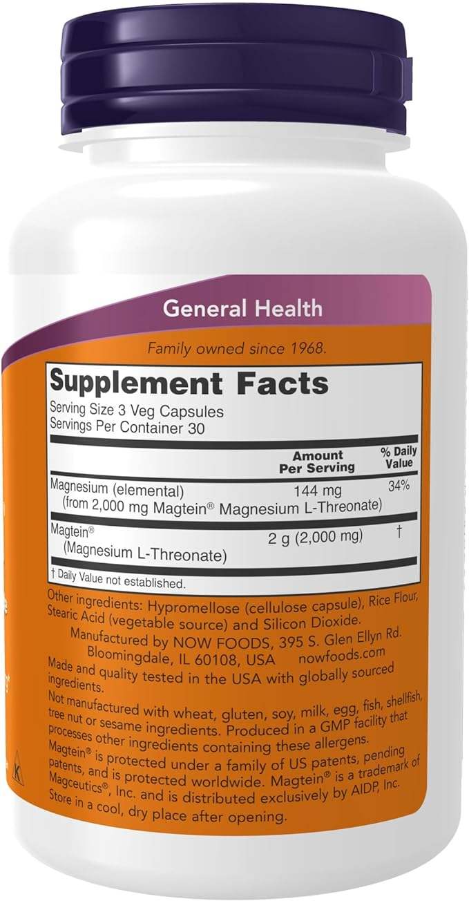 Magtein 90 Veg Capsules - τώρα τρόφιμα