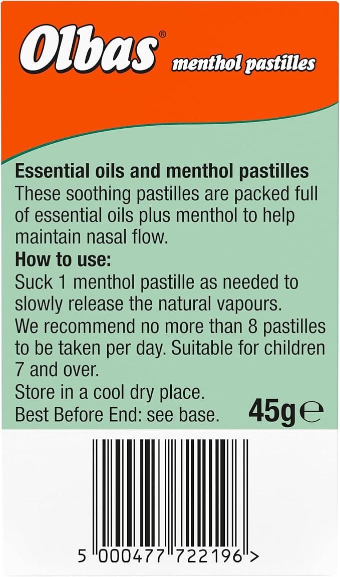 Olbas Menthol Pastilles 45g