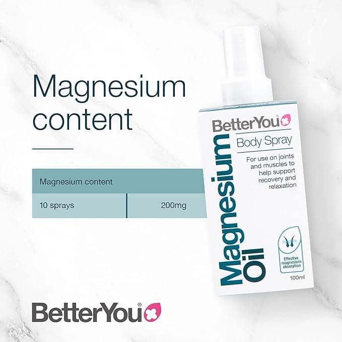 Magnesiumolie kropsspray - 100 ml - Betteryou Ltd