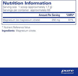 Magnésium Citrate Powder 107g- Pure Encapsulations