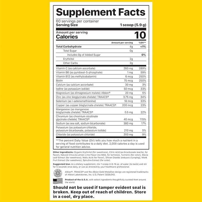 Electrolyte Supreme ™ Lemon Lime Flavor, 330 G - Jigsaw Health