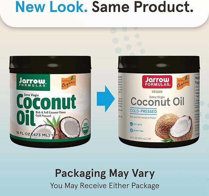 Organic Extra Virgin Coconut Oil, Expeller Pressed, 473g Jarrow