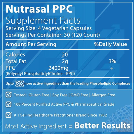 PhosChol PPC 600 mg 120 Vegetarian caps - Nutrasal