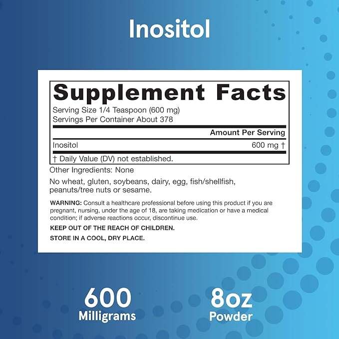 Inozitolio milteliai, 227G - „Jarrow“ formulės