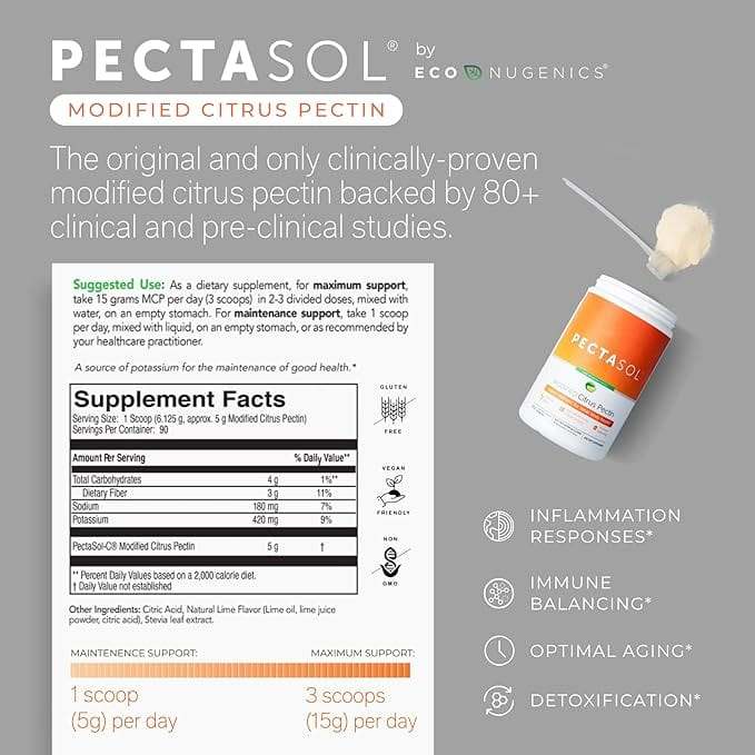 Pectasol -C (modificação citrus pectina) Infusão de limão, 551g - Econugenics