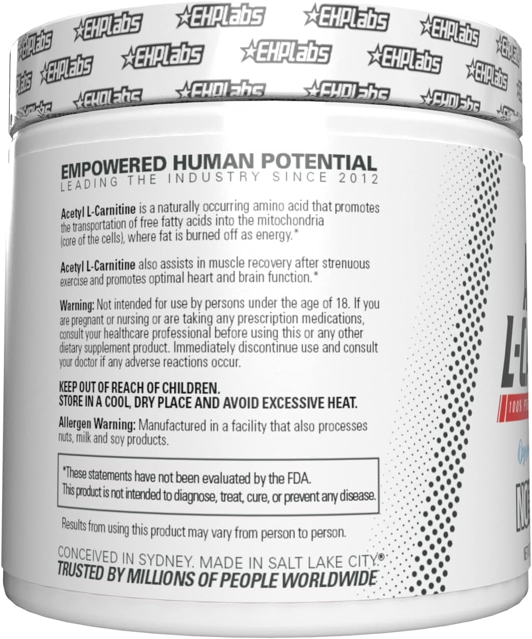 EHP Labs acetil l-carnitina 100g