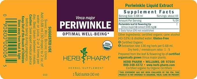 Periwinkle, 1oz - Herb Pharm