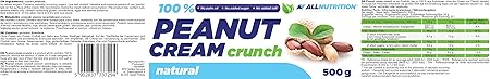 Allnutrition 100% Peanut Cream, Crunch - 500 grams