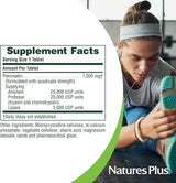 Pancreatin, 1000 mg, 60 tabletek - Nature's Plus