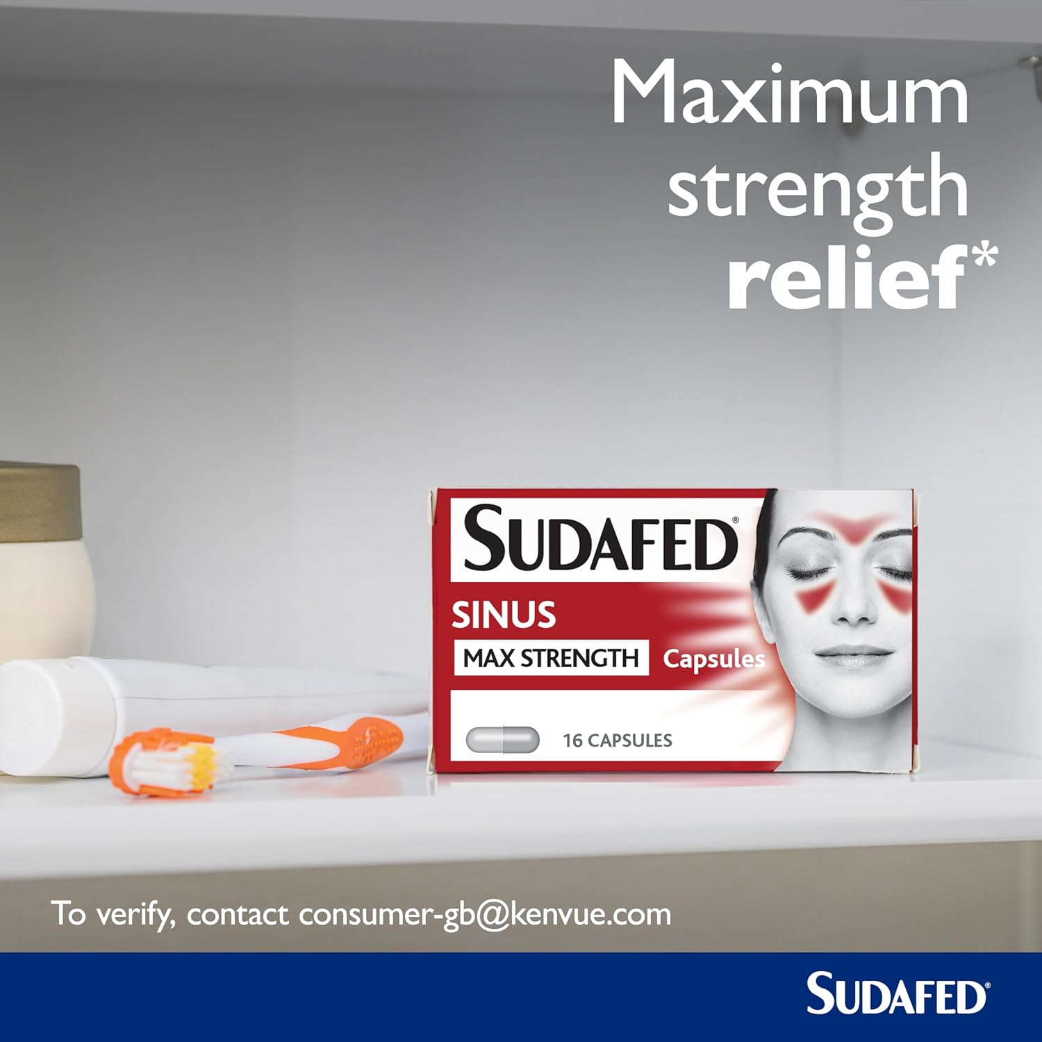 Sudafed Sinus Max Strength Capsules Pack of 16