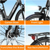 Mountain Bike elettrica da città/mountain bike per adulti da 26", batteria rimovibile da 36 V 13 Ah, motore da 250 W, 7 velocità, display LCD, sospensione anteriore, autonomia fino a 80 km