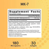 MK -7 (vitamina K2) 180mcg - 30 Softgels - Jarrow Fórmulas