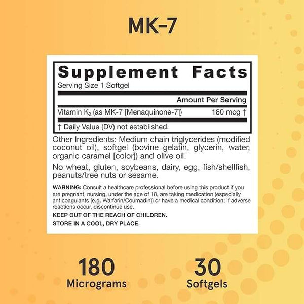 MK -7 (vitamin K2) 180mcg - 30 softgelov - Jarrow Formule