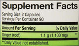 Ginger Root 550mg (180 capsules) - Nature's Way