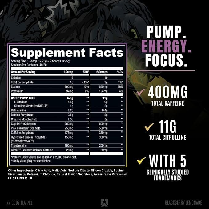RYSE Godzilla Pre-Workout 792g