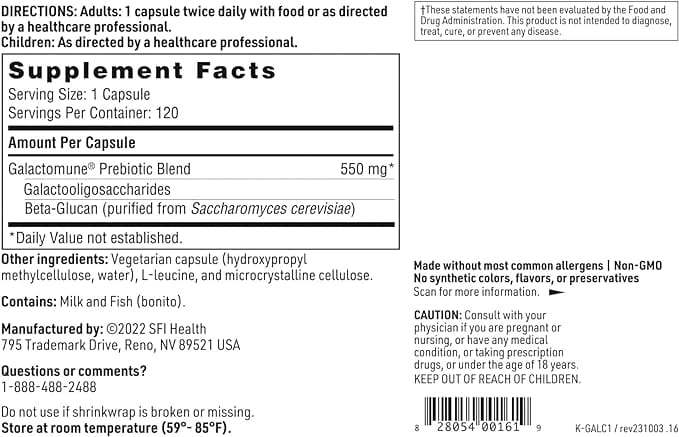 Galactomune, 120 kapsul - Klaire Labs (SFI Health)