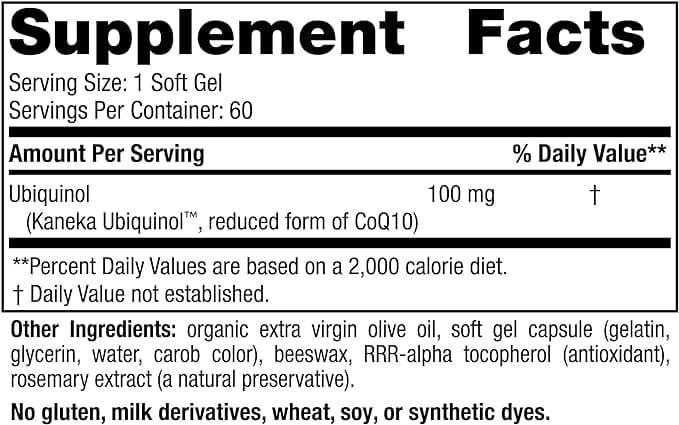 Nórdico coq10 ubiquinol, 60 géis macios - naturais nórdicos