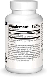 Omega -7, olej owocowy Sebuckthorn, 60 Vegi Softgels - źródło naturalne