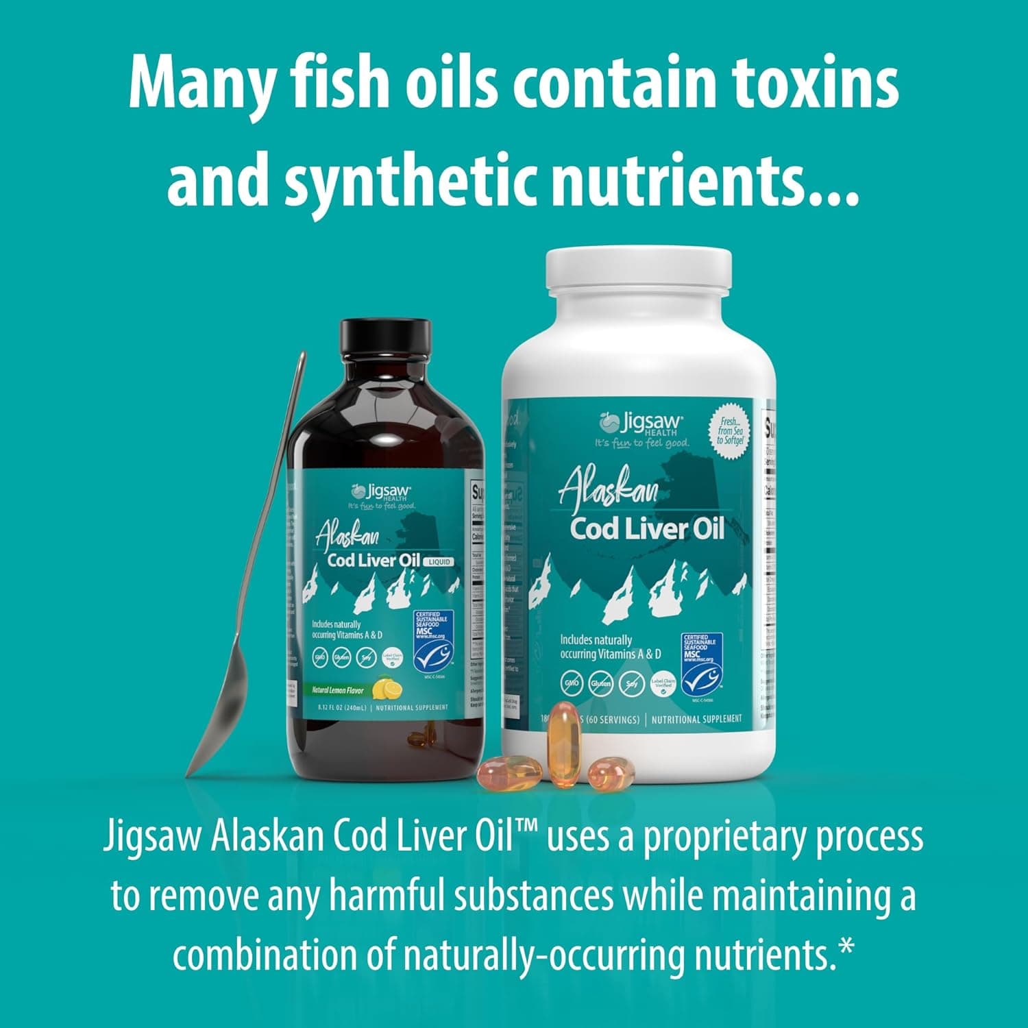 Alaskan Cod Liver Oil (CLO) - 180 softgels - Jigsaw Health