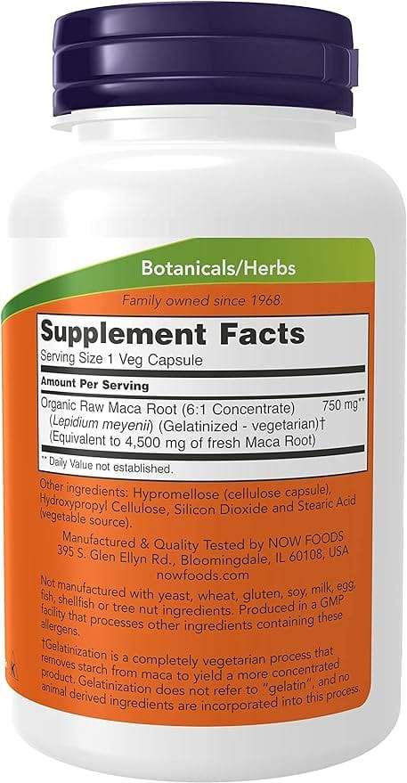 Maca Raw 750 mg 90 Cap VEG - Ora alimenti