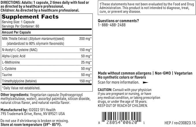 Hepatotera, 60 kapsula - Klaire Labs (SFI Health)