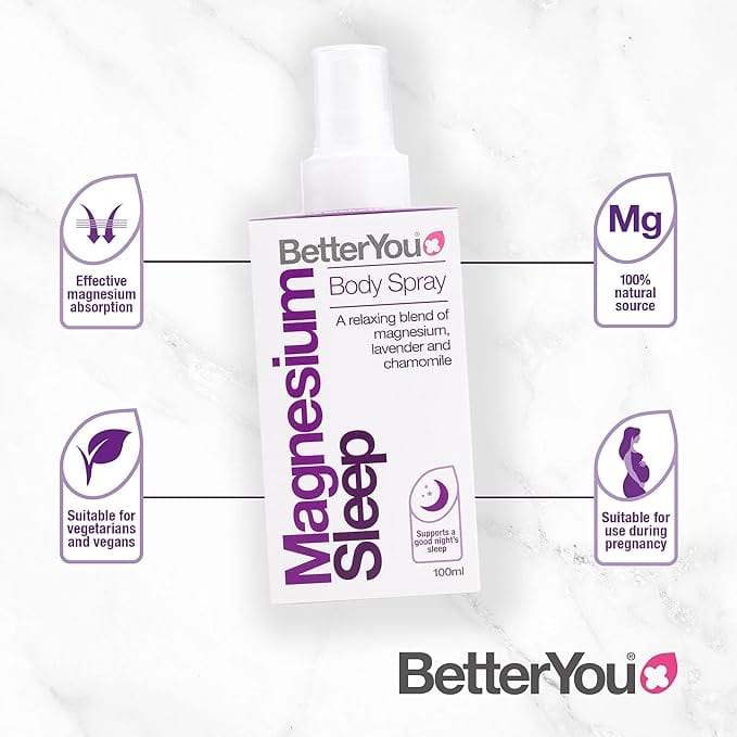 Spray per il corpo del sonno di magnesio - 100 ml - Betteryou Ltd - Soi **