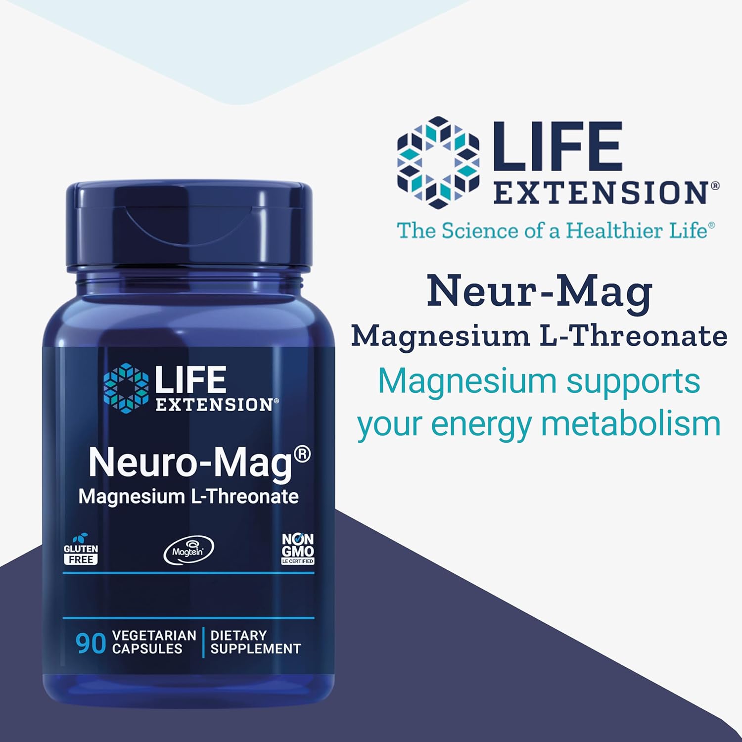 Magnezij l -tronat - Neuro -Mag - 90 Veg kape - produženje života