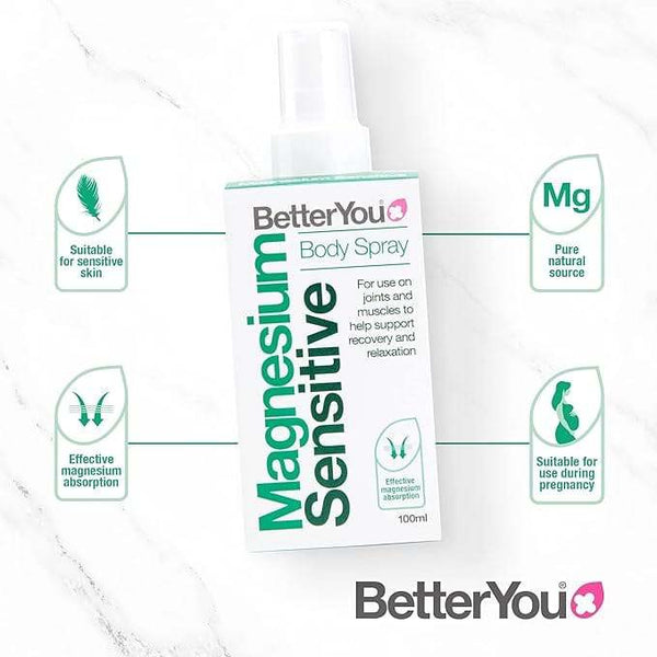 Spray de cuerpo sensible al magnesio 100 ml - Betteryou